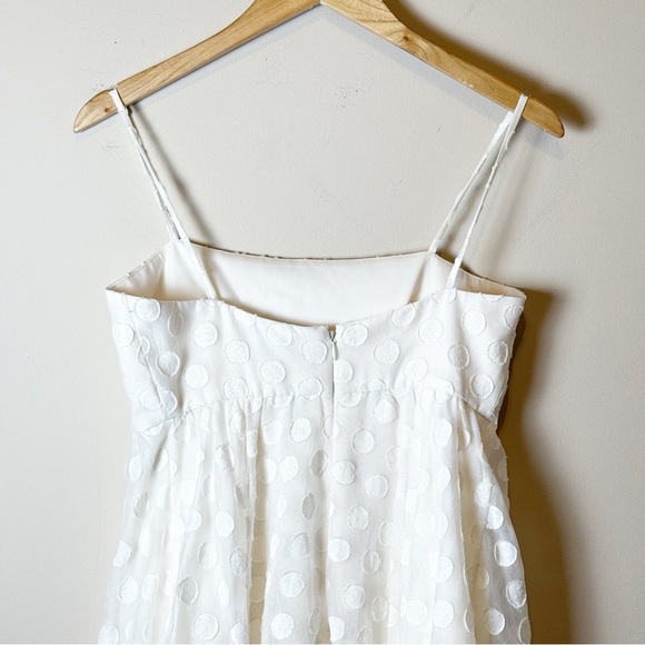 NWT Anthropologie Ivory Sachin & Babi Textured Polka Dot Mini Dress Size 4 - Picture 6 of 9
